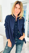 Eileen Fall Shacket - Navy-160 Jackets-Rosio-Coastal Bloom Boutique, find the trendiest versions of the popular styles and looks Located in Indialantic, FL