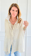 Glow Drift Italian Button Top-170 Bottoms-SEÑORITA C-Coastal Bloom Boutique, find the trendiest versions of the popular styles and looks Located in Indialantic, FL