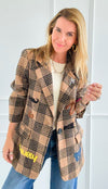Palm Angels Plaid Italian Jacket-160 Jackets-TATTOO Z-Coastal Bloom Boutique, find the trendiest versions of the popular styles and looks Located in Indialantic, FL