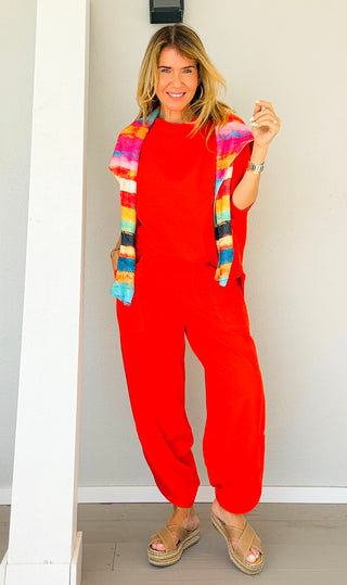 La Spezia Italian Barrel Cotton Set - Red Orange