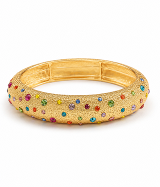 Rainbow Dot Bangle Bracelet