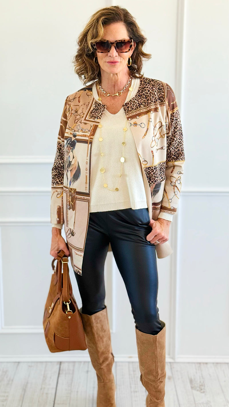 Equestrian Safari Italian Jacket-160 Jackets-VANESSA-Coastal Bloom Boutique, find the trendiest versions of the popular styles and looks Located in Indialantic, FL