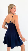 Moonlight Whisper Flare Dress-200 Dresses/Jumpsuits/Rompers-Blu Pepper-Coastal Bloom Boutique, find the trendiest versions of the popular styles and looks Located in Indialantic, FL