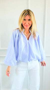 Cloud Nine Split Neck Top