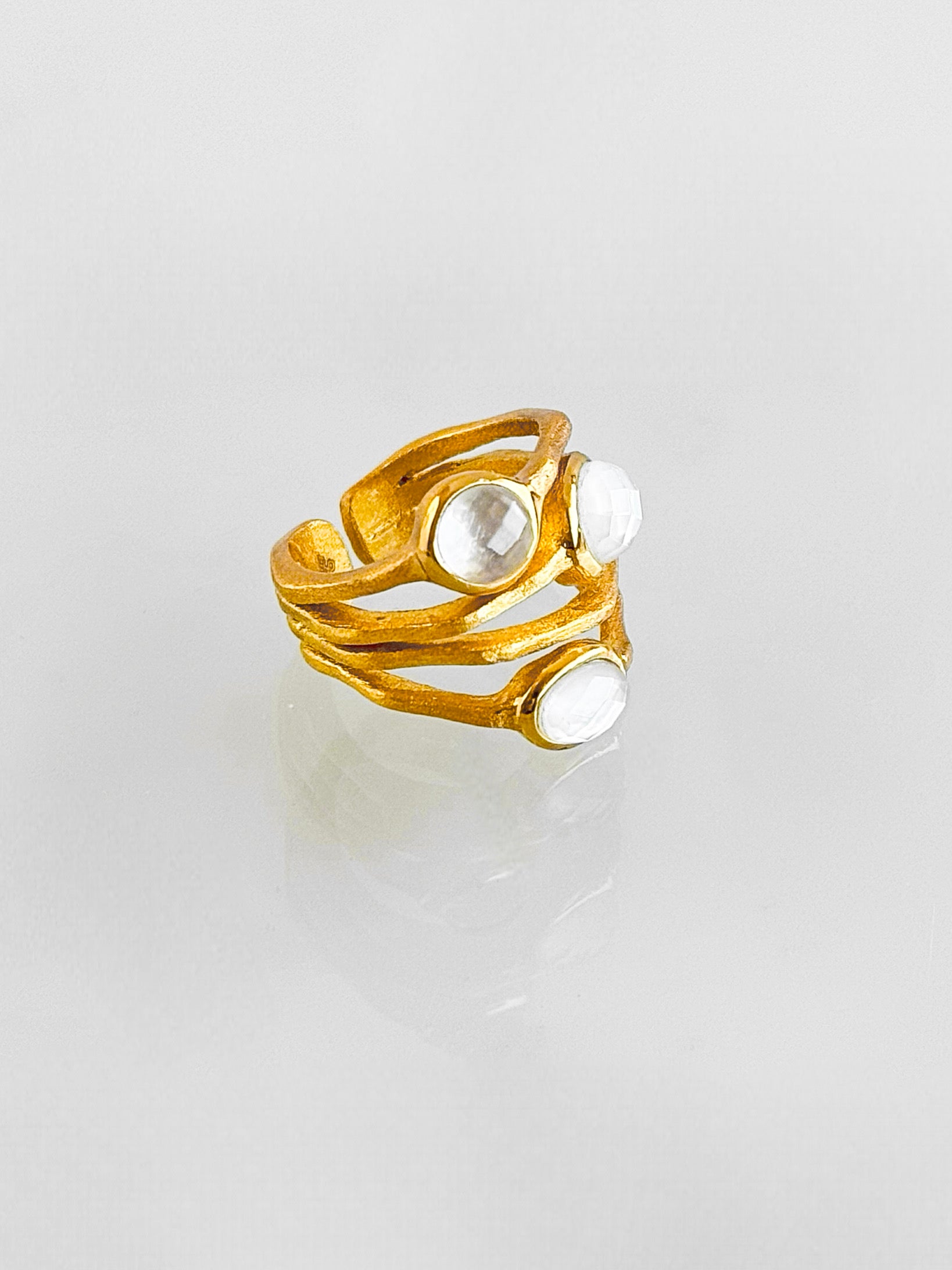 Sculpted Gemstone Ring - MOP-230 Jewelry-Betty Carre-Coastal Bloom Boutique, find the trendiest versions of the popular styles and looks Located in Indialantic, FL