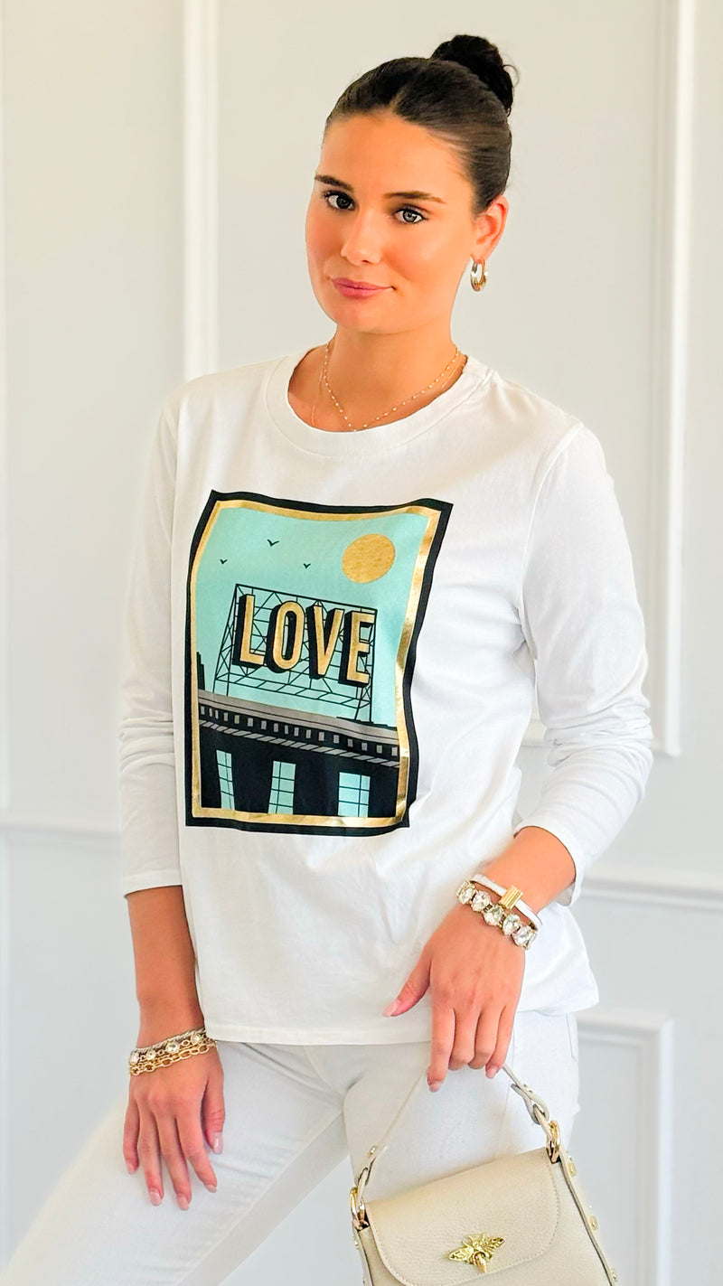 City Love Italian Pullover-110 short Sleeve Top-V SKY-Coastal Bloom Boutique, find the trendiest versions of the popular styles and looks Located in Indialantic, FL