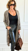 Wild Lining Italian Long Coat-160 Jackets-AZUL MONACO-Coastal Bloom Boutique, find the trendiest versions of the popular styles and looks Located in Indialantic, FL