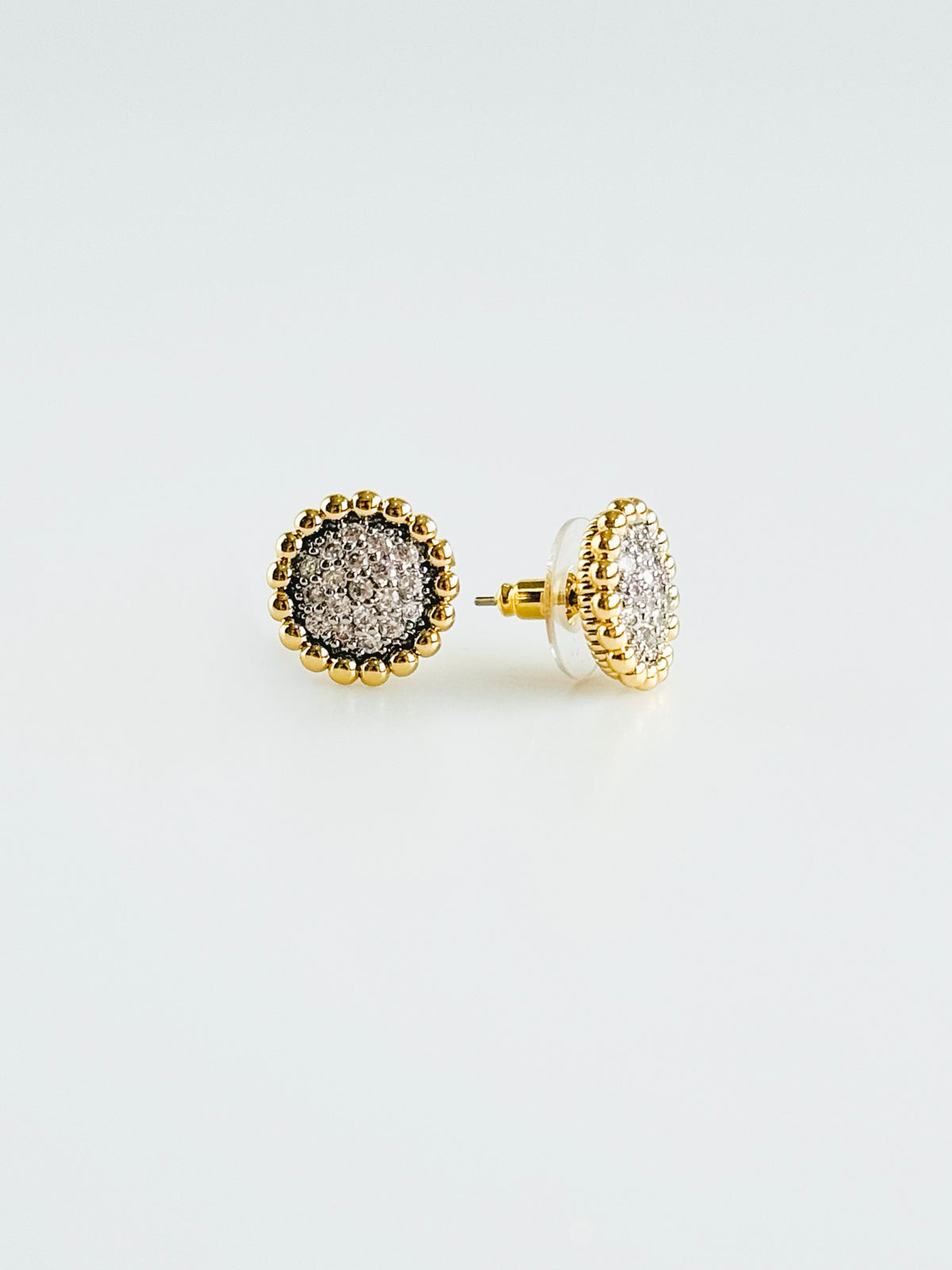 Glimmering Circle Stud Earrings-230 Jewelry-NYW-Coastal Bloom Boutique, find the trendiest versions of the popular styles and looks Located in Indialantic, FL