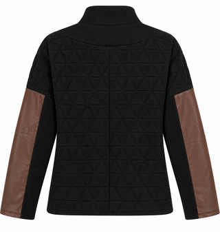 Sierra Quilted Half-Zip Pullover - Black