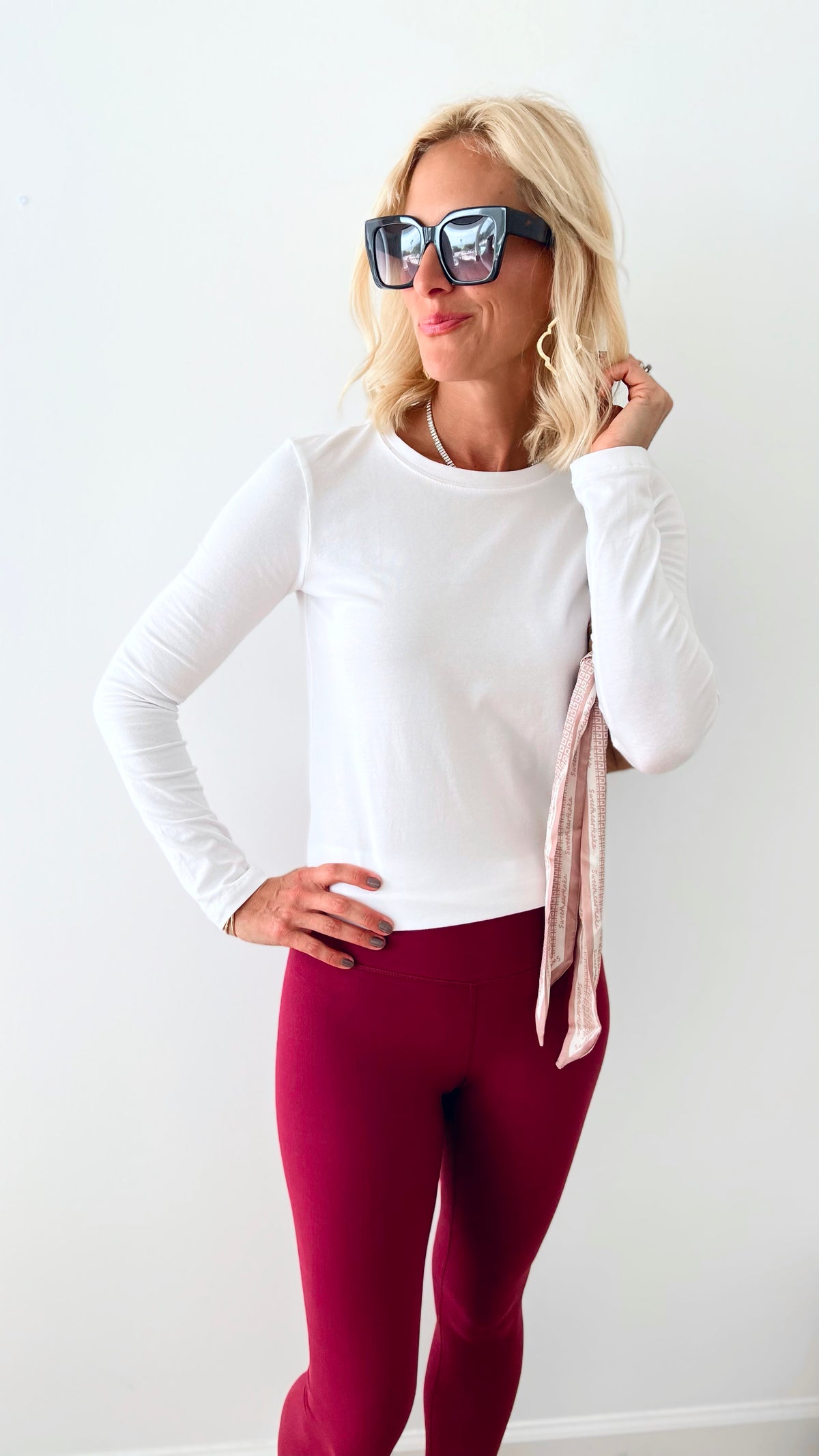 Butter Soft Basic Full Length Leggings - Mulled Wine-210 Loungewear/Sets-Rae Mode-Coastal Bloom Boutique, find the trendiest versions of the popular styles and looks Located in Indialantic, FL
