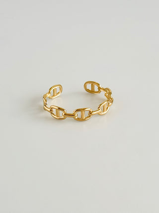 Stainless Steel Puff G Link Cuff Bracelet-230 Jewelry-NYC-Coastal Bloom Boutique, find the trendiest versions of the popular styles and looks Located in Indialantic, FL