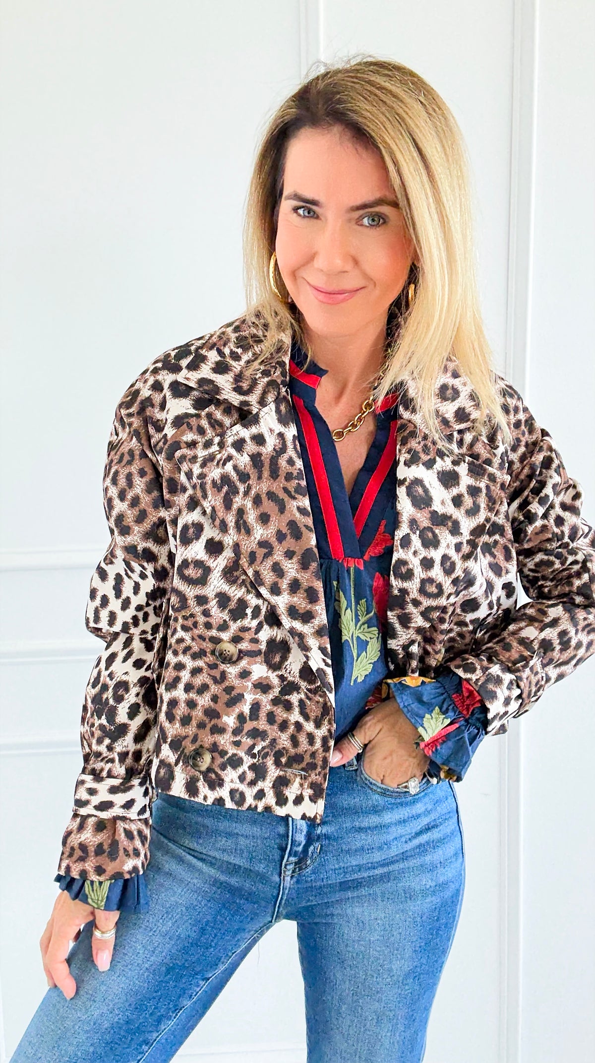 Catwalk Crush Cropped Trench Jacket-160 Jackets-26 International-Coastal Bloom Boutique, find the trendiest versions of the popular styles and looks Located in Indialantic, FL