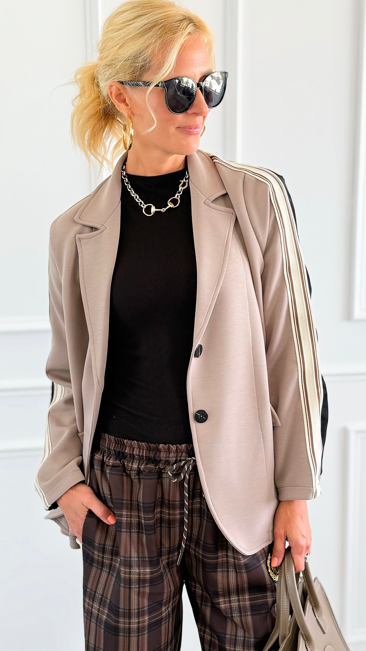 Dual Impact Italian Blazer-160 Jackets-ACQUA & LIMONE-Coastal Bloom Boutique, find the trendiest versions of the popular styles and looks Located in Indialantic, FL