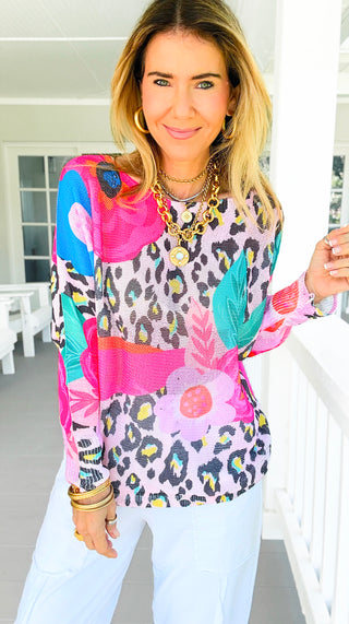 Italian St Tropez Wild Bloom Sweater - Designed by CB.