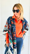 Bohemian Tapestry of Elegance Wrap-150 Cardigans/Layers-Original USA-Coastal Bloom Boutique, find the trendiest versions of the popular styles and looks Located in Indialantic, FL