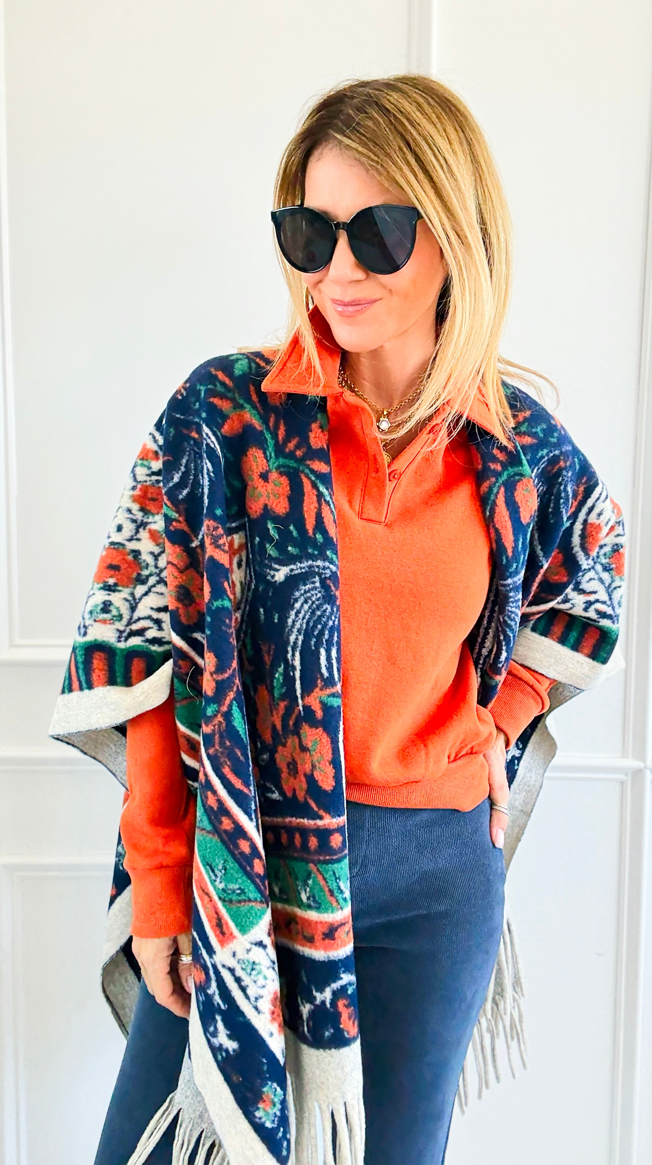 Bohemian Tapestry of Elegance Wrap-150 Cardigans/Layers-Original USA-Coastal Bloom Boutique, find the trendiest versions of the popular styles and looks Located in Indialantic, FL