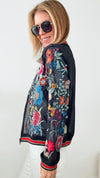Living in the Wild Flowers Zip Jacket-160 Jackets-Aratta-Coastal Bloom Boutique, find the trendiest versions of the popular styles and looks Located in Indialantic, FL