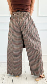 Plaid Blossom Italian Pants-100 Pants-TATTOO Z-Coastal Bloom Boutique, find the trendiest versions of the popular styles and looks Located in Indialantic, FL