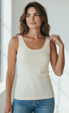 Essential Everyday Reversible Fitted Top - Ivory-100 Sleeveless Tops-YELETE-Coastal Bloom Boutique, find the trendiest versions of the popular styles and looks Located in Indialantic, FL