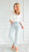Cool Confidence Crop Straight Leg Jeans-190 Denim-Mica Denim-Coastal Bloom Boutique, find the trendiest versions of the popular styles and looks Located in Indialantic, FL