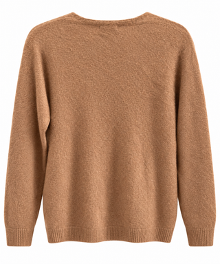 Ciao Rhinestone Italian Knit Sweater- Camel