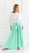 Relaxed Flowy High-Rise Pants - Mint-170 Bottoms/Shorts-POL-Coastal Bloom Boutique, find the trendiest versions of the popular styles and looks Located in Indialantic, FL