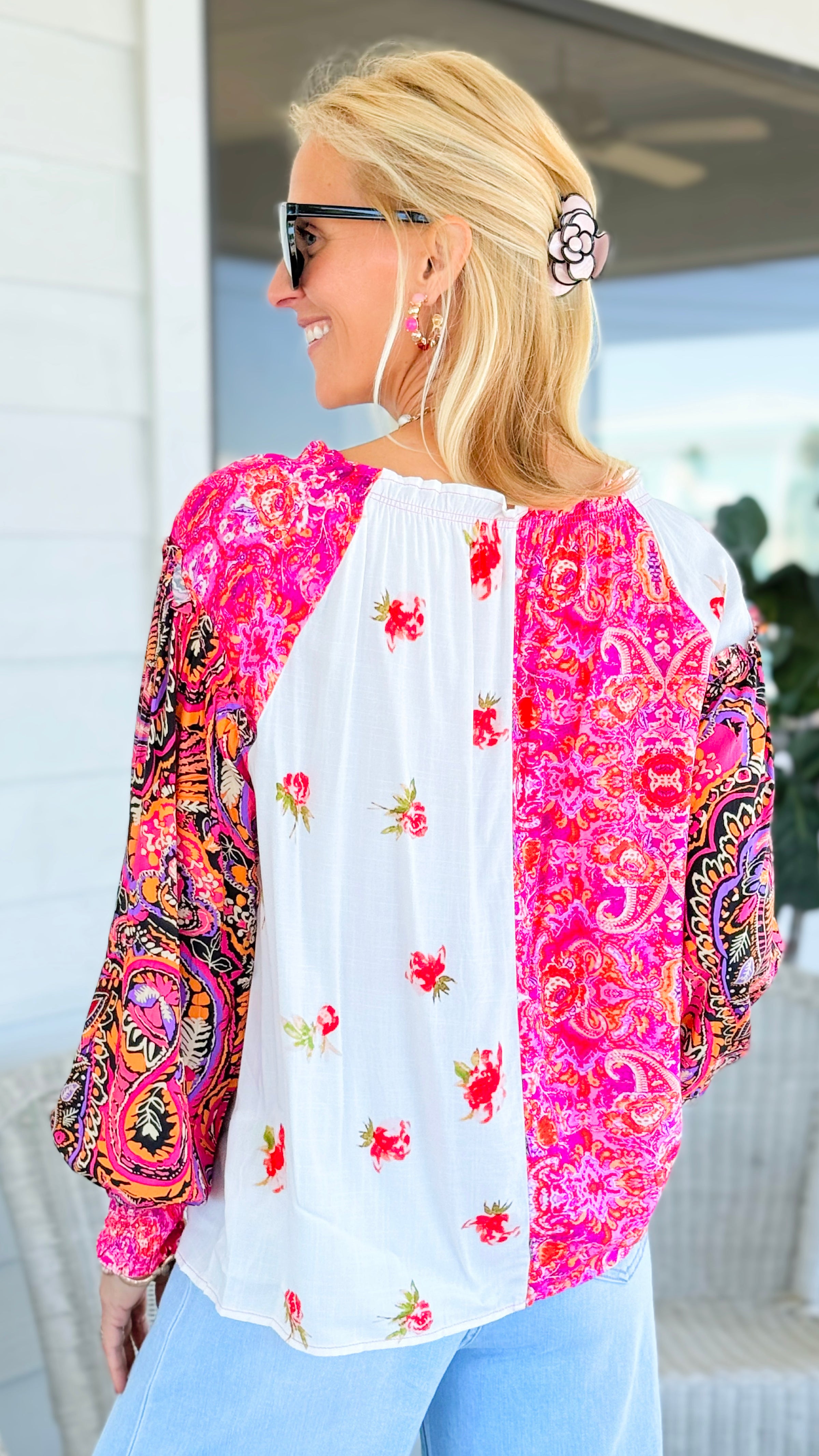 Patchwork Romance Button Down Top