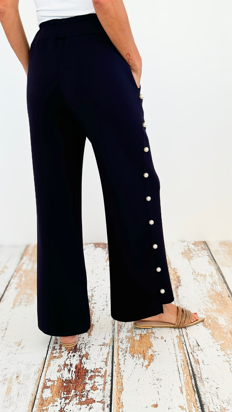 Elmwood Pearl Pant - Navy-170 Bottoms-Joh Apparel-Coastal Bloom Boutique, find the trendiest versions of the popular styles and looks Located in Indialantic, FL