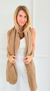 Chic Italian Scarf- Camel-260 Other Accessories-NSP/PORCIENTO-Coastal Bloom Boutique, find the trendiest versions of the popular styles and looks Located in Indialantic, FL
