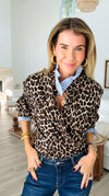 Rebel Ruffled Leopard & Stripe Italian Shirt-110 Long Sleeve Tops-TATTOO Z-Coastal Bloom Boutique, find the trendiest versions of the popular styles and looks Located in Indialantic, FL