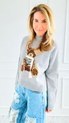 Bundle Up Bear Italian Sweater-140 Sweaters-Italianissimo-Coastal Bloom Boutique, find the trendiest versions of the popular styles and looks Located in Indialantic, FL