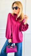 High Drama Balloon Sleeve Top-110 Long Sleeve Tops-JODIFL-Coastal Bloom Boutique, find the trendiest versions of the popular styles and looks Located in Indialantic, FL