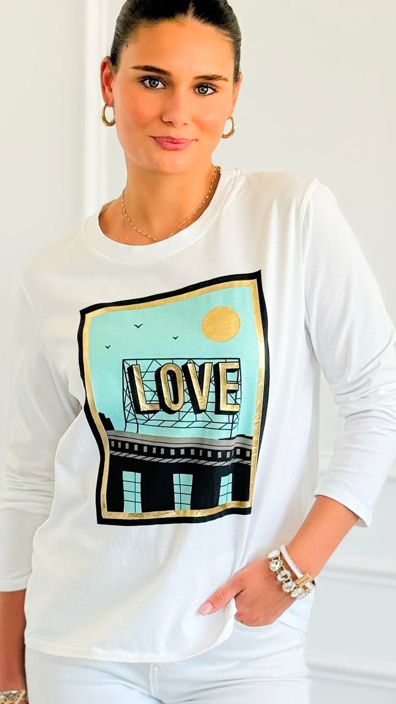 City Love Italian Pullover-110 short Sleeve Top-V SKY-Coastal Bloom Boutique, find the trendiest versions of the popular styles and looks Located in Indialantic, FL