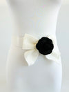 Vintage Bow Rose Belt - Ivory-260 Other Accessories-H&D-Coastal Bloom Boutique, find the trendiest versions of the popular styles and looks Located in Indialantic, FL