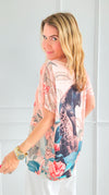 Majesty Bloom Italian Graphic Tee-110 short Sleeve Top-Italianissimo-Coastal Bloom Boutique, find the trendiest versions of the popular styles and looks Located in Indialantic, FL