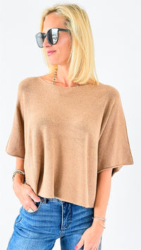 Winter in Amalfi Italian Top - Camel-140 Sweaters-Italianissimo-Coastal Bloom Boutique, find the trendiest versions of the popular styles and looks Located in Indialantic, FL