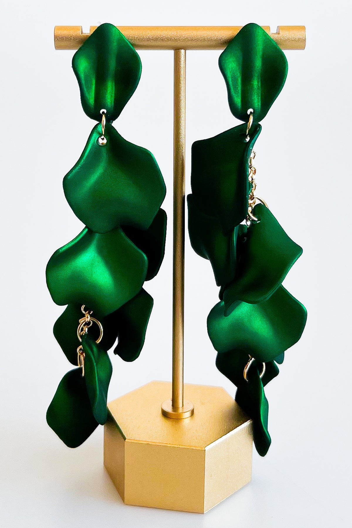 Dripping Petals Drop Earrings - Green-230 Jewelry-Darling-Coastal Bloom Boutique, find the trendiest versions of the popular styles and looks Located in Indialantic, FL