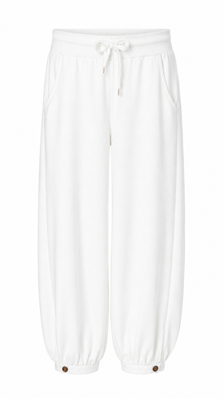 Cancelled Plans Italian Jogger Pant - White