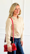 Whispered Grace Polo Top - Beige-130 Long Sleeve Tops-Rosio-Coastal Bloom Boutique, find the trendiest versions of the popular styles and looks Located in Indialantic, FL