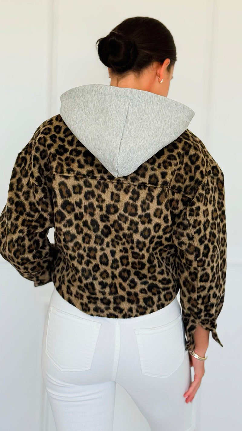 Wild Side Cropped Button Jacket-160 Jackets-Love Tree Fashion-Coastal Bloom Boutique, find the trendiest versions of the popular styles and looks Located in Indialantic, FL