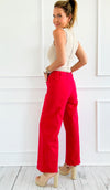 Hot Ticket Wide Leg Pants - Red-100 Pants-ENTRO-Coastal Bloom Boutique, find the trendiest versions of the popular styles and looks Located in Indialantic, FL