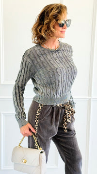 Twist & Texture Sweater-140 Sweaters-Weilco-Coastal Bloom Boutique, find the trendiest versions of the popular styles and looks Located in Indialantic, FL