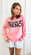 Excuse My French Knit Sweater-140 Sweaters-Dance and Marvel-Coastal Bloom Boutique, find the trendiest versions of the popular styles and looks Located in Indialantic, FL