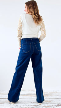 Timeless Flare High-Rise Jeans-170 Bottoms-Vibrant M.i.U-Coastal Bloom Boutique, find the trendiest versions of the popular styles and looks Located in Indialantic, FL