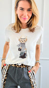 Custom CB Cowbear Chic T-Shirt-110 Short Sleeve Tops-Holly-Coastal Bloom Boutique, find the trendiest versions of the popular styles and looks Located in Indialantic, FL