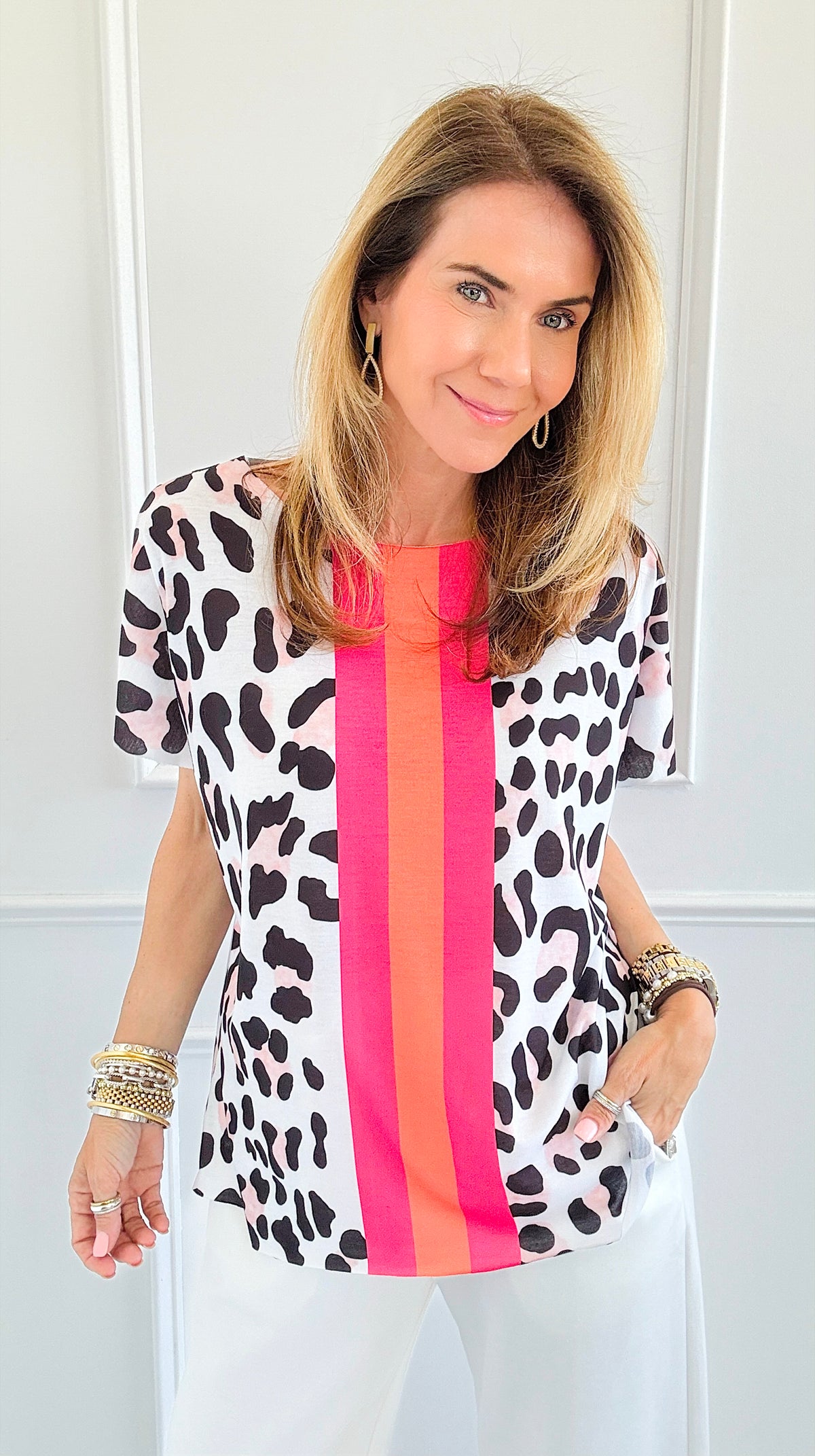 Wild Striped Italian Graphic Tee-110 short Sleeve Top-Italianissimo-Coastal Bloom Boutique, find the trendiest versions of the popular styles and looks Located in Indialantic, FL