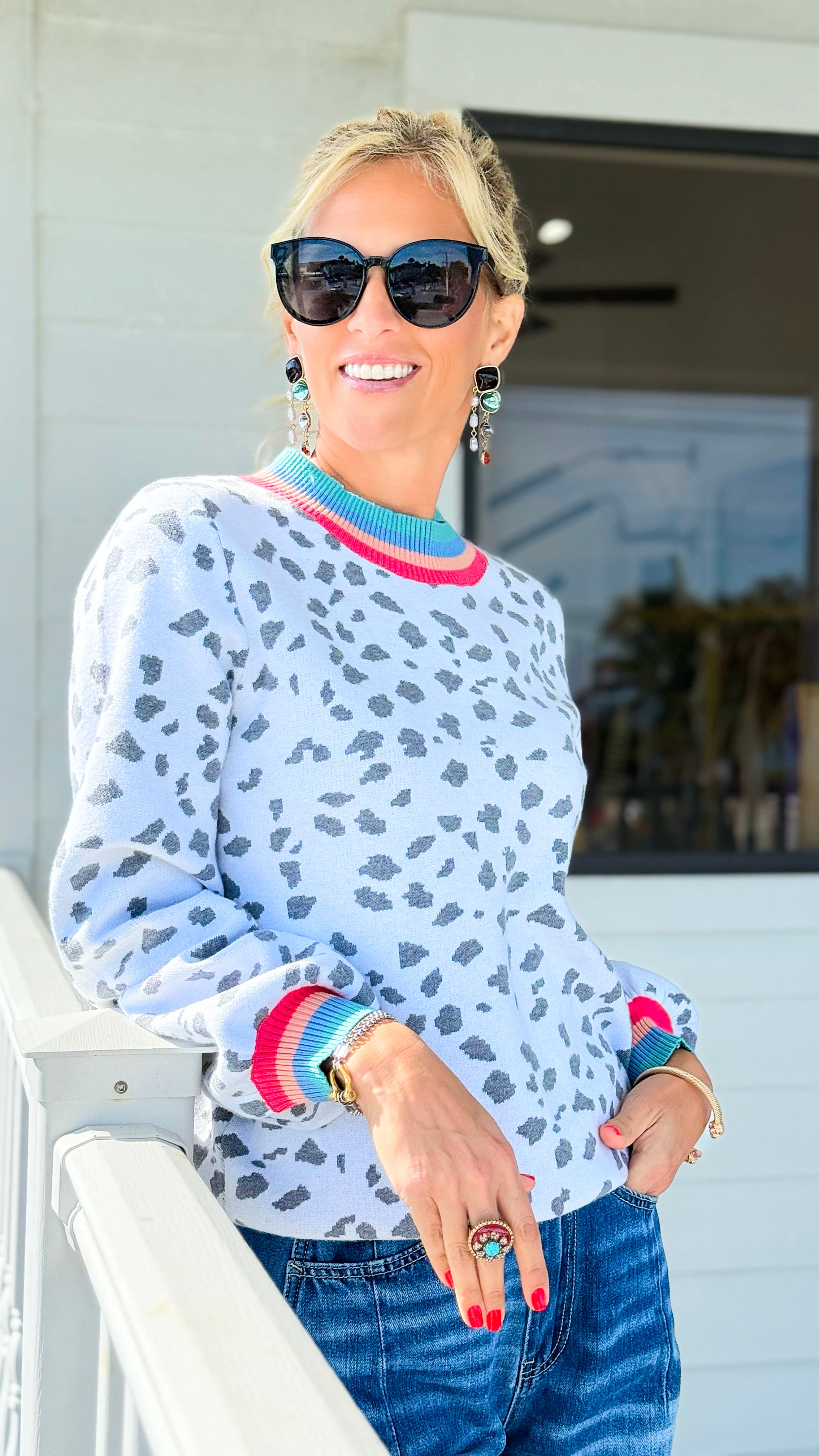 Spotted in Style Knit Sweater-140 Sweaters-Fate BY LFD-Coastal Bloom Boutique, find the trendiest versions of the popular styles and looks Located in Indialantic, FL