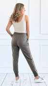 Striped Side Jogger Pants-180 Joggers-mystree-Coastal Bloom Boutique, find the trendiest versions of the popular styles and looks Located in Indialantic, FL