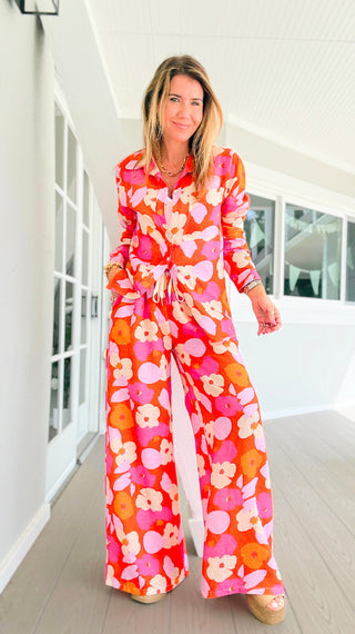Sunset Spritz Tuscany Linen Italian Pants