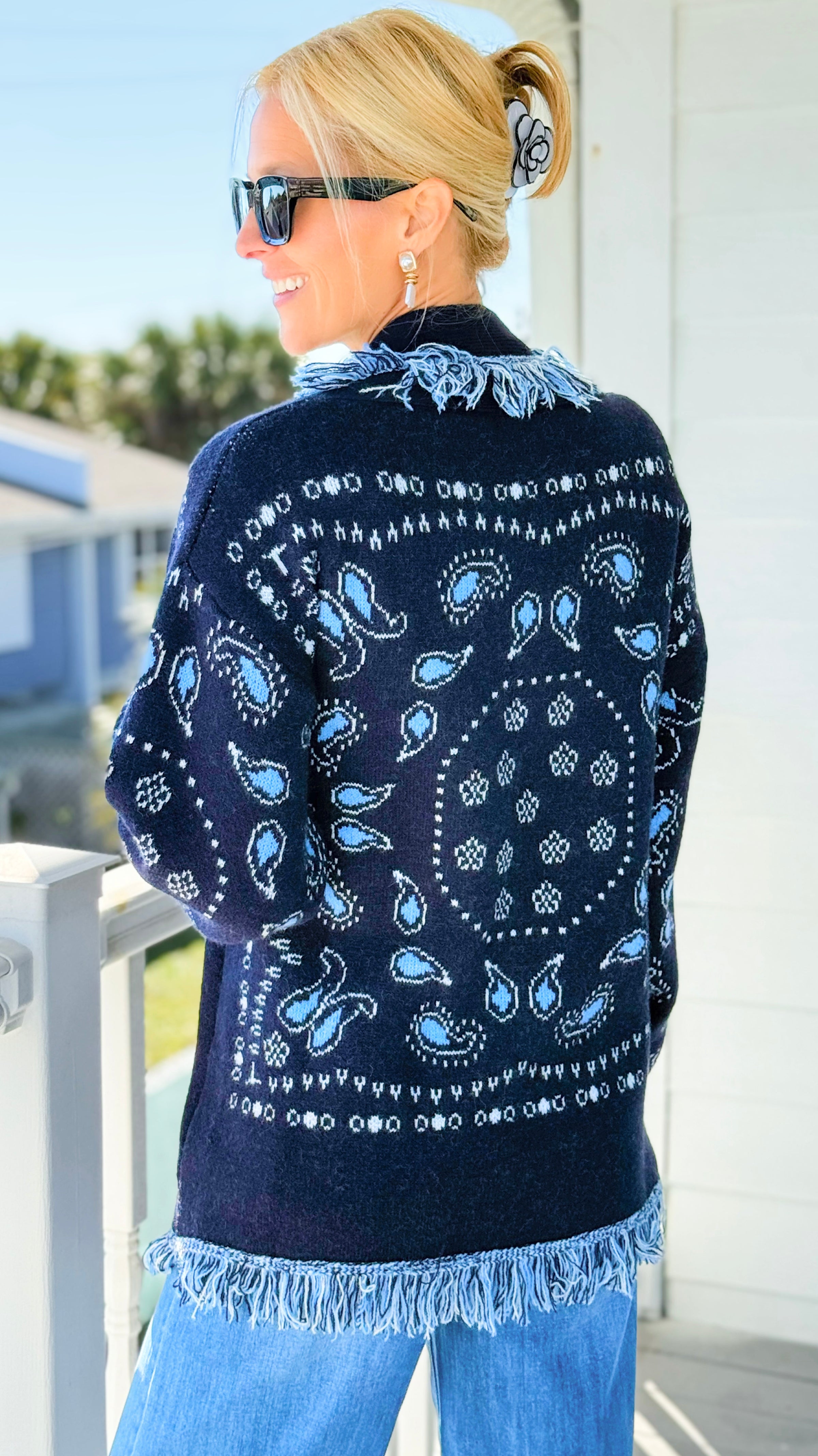 Midnight Canyon Fringe Cardigan